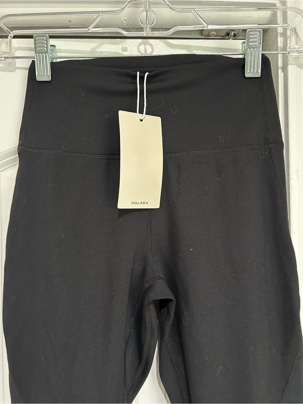 HALARA Black High-Rise Mesh-Panel Leggings - Picture 3 of 7